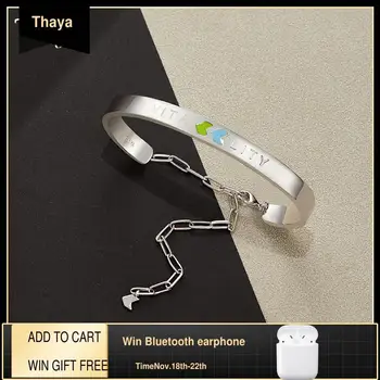 

Thaya Fashion Street Style Colorful Arrow Bangle Copper Plated 18K Gold O-Chain Bracelet Bangle Chain For Women Fine Jewelry