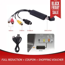 USB 2,0 видео плата для захвата звука конвертер ПК адаптер VHS конвертер DVD цифровой видео Захват устройств для Windows Mac iMac ПК