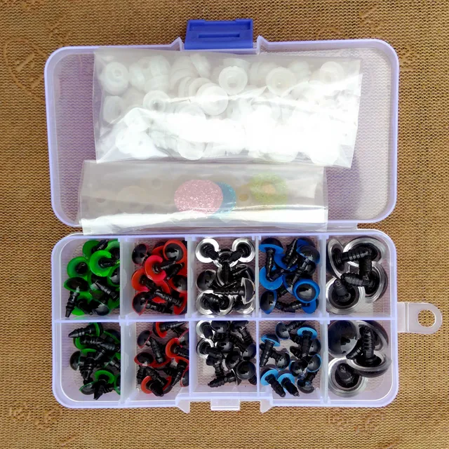 88pcs 8/10/16mm Plastic Crafts Safety Eyes For Toys Teddy Bear Doll Eyes With Washers Toy Puppet Doll DIY Amigurumi Accessories 2