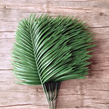 

Bamboo Artificial Coconut Palm Tree Leaf Branch Foliage Wedding Garden Outdoor Decoration Fake Green Leaf Bouquet fake flowers