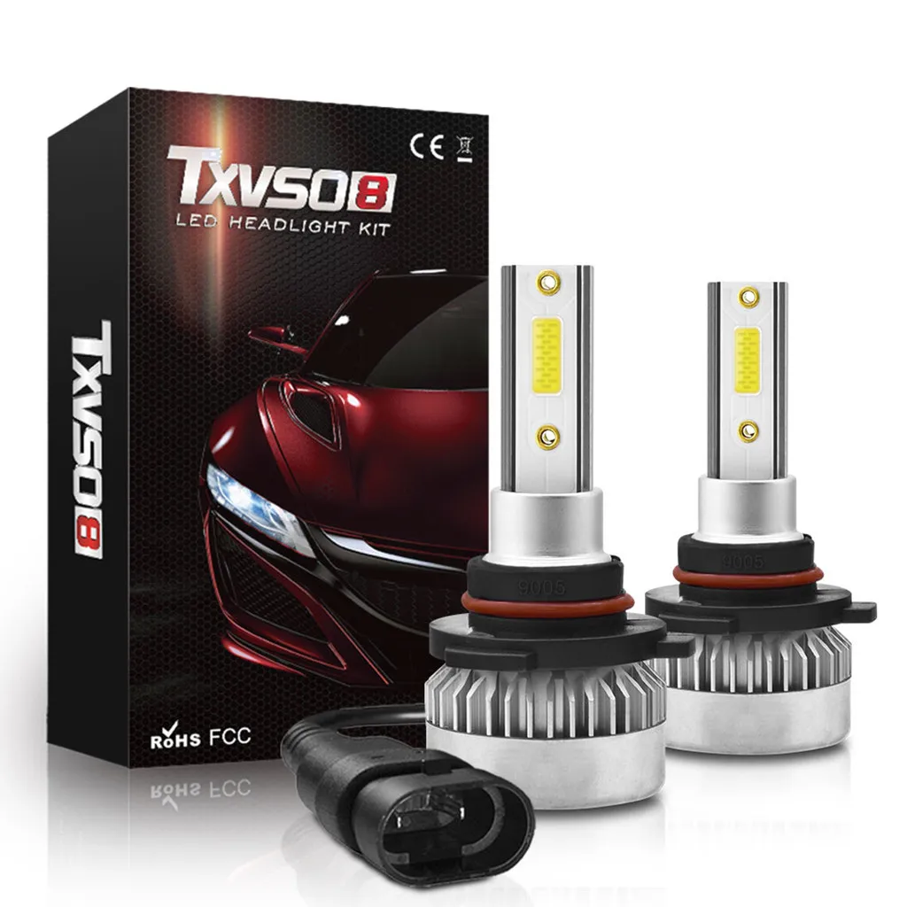 2X 6000K Car LED Headlight Bulb HB3 Auto COB Chips Waterproof Bulbs Light Accessories HB3/9005 #LR1 | Автомобили и мотоциклы