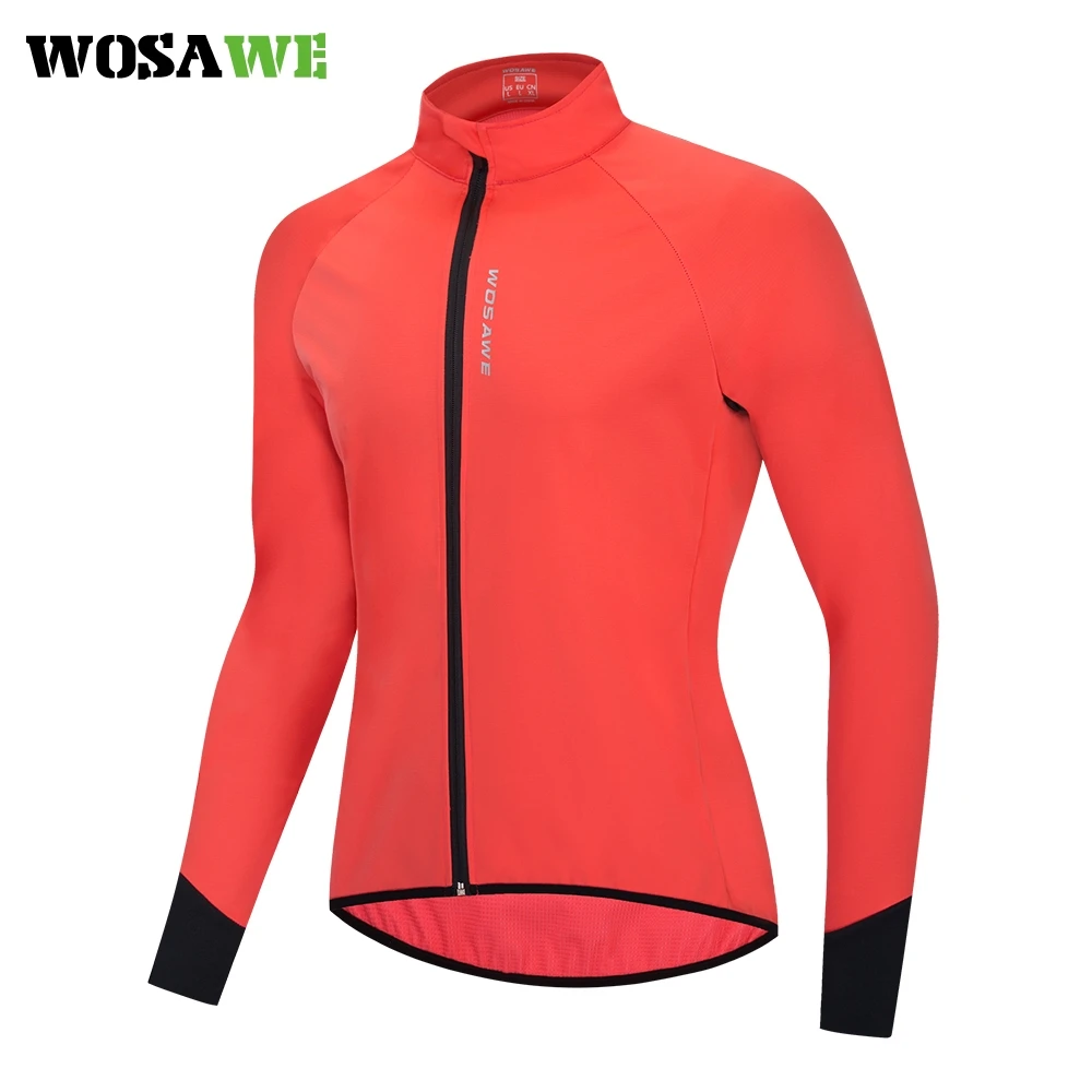 

WOSAWE NEW Lightweight Autumn Cycling Windproof Jacket Long Sleeve Windbreaker Pro Team Water Repellent Bicycle Coat for Men