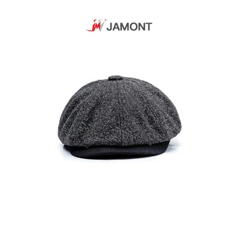 [JAMONT] Новая Винтажная Кепка Newsboy, осенне-зимняя Кепка для мужчин и женщин, Кепка с козырьком, восьмиугольная однотонная Кепка в британском стиле
