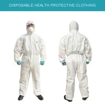 

Disposable Security Protection Clothes X-Large Size White Protective Suit Safety Dust-proof Labour Suit One-pieces Clothing