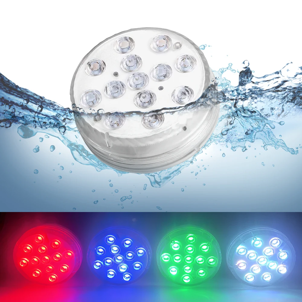 Subaquáticas à Prova Festa de Casamento Wakyme 6 8 Pçs Led Luz Submersível Rgb Luzes Dwaterproof Água Piscina Lâmpada Jardim Decoração 1 - 2 4 7 led luz submersível rgb luzes subaquáticas à
