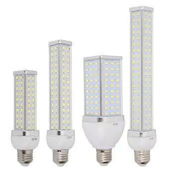 

85/125/135/165LED E27 Square Corn Lamp Bulbs Aluminum Shell Super Bright Light Warehouse Chandelier Energy Saving Lights