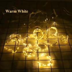 LED String Lights Christmas Decoration Remote Control USB Wedding Garland Curtain 3M Lamp Holiday For Bedroom Bulb Outdoor Fairy