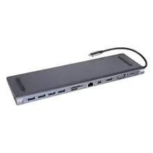 11 в 1 usb type-C концентратор USB 3,0 кард-ридер LAN DP VGA HDI стерео конвертер HD интерфейс Высокоскоростной USB 3,0 как один новейший