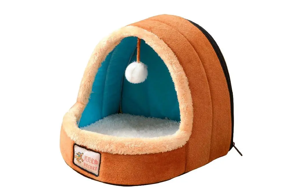 Pet yurt стиль кровать для собаки кошачий наполнитель домик для питомца маленькая палатка для животных Четыре сезона милые товары для питомцев украшение - Цвет: brown