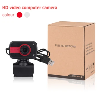 

HD USB Webcam Computer Cam PC Camara Built-In Microphone Web Camara Adjustable Manual Focusing Camera For Online Lesson Video