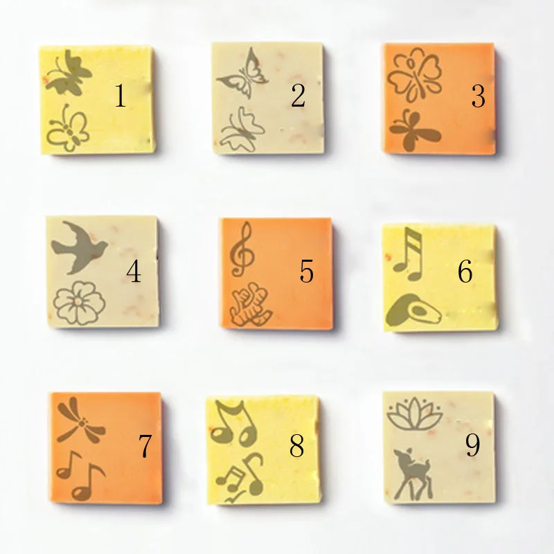 Transparent Handmade Soap Seal Stamp, Acrylic Crystal, Cute, Lovely Plants, Flower, Animal Life Pattern