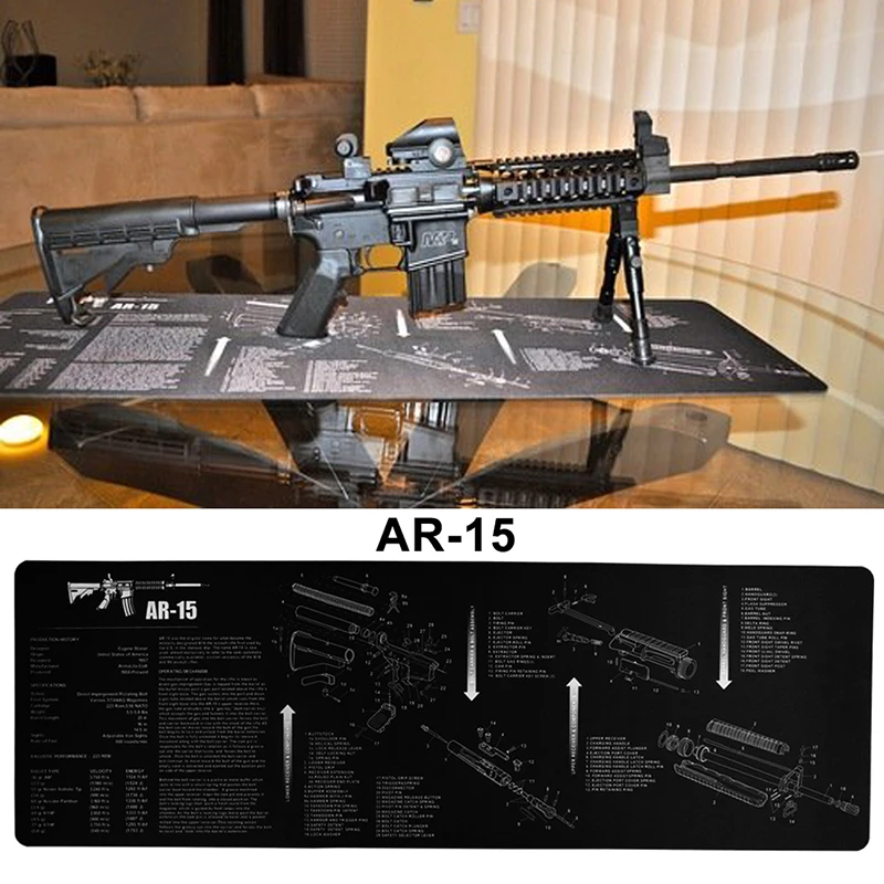 AK15 пистолет Чистящая скамейка коврик резиновый ковер водонепроницаемый