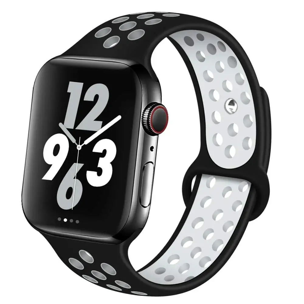 Ремешок для Apple Watch 4, 3, 2, 1, 42 мм, 38 мм, 40 мм, 44 мм, браслет, силиконовый ремешок для iwatch sports series 4, 3, 2 и 1 - Цвет ремешка: 3