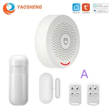 WIFI Intelligent Alarm Security System With Door Sensor Smart Life&Tuya App Control Compatible With Alexa & Google Assistant