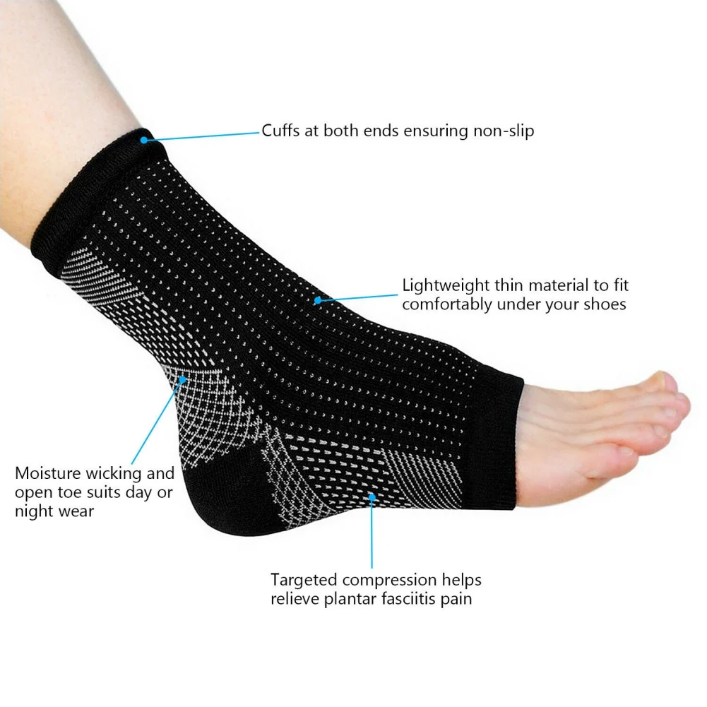 Pain Relief Ankle Socks Women Ankle Heels Support Men Compression Foot Protect Sleeve Heel Arch Support