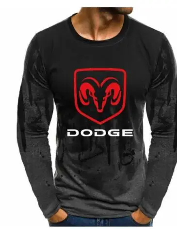 Пуловер с круглым вырезом и градиентом, толстовки для Dodge Car с логотипом, повседневные хлопковые мужские толстовки в стиле хип-хоп, Harajuku, мужская одежда K - Цвет: 24
