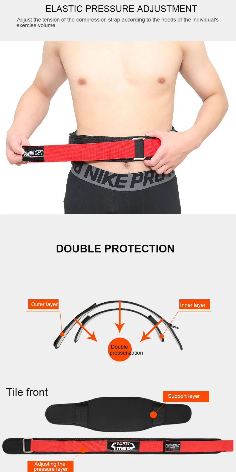 Man Nylon Fitness Weight Lifting Squat Belt Safety Gym Waist Suppport Training Belt Back Supporting Protect Lumbar Power