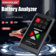 

Battery Tester Automotive Test Tools KINGBOLEN BM580 Car Motorcycle Health Testing Reversible Access Clip Voltmeter KW650