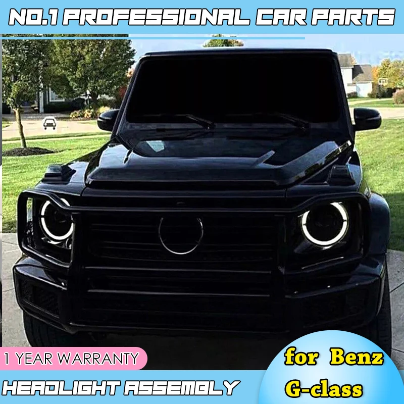 Автомобильная стильная головная лампа для Benz G-class 2007- фара w463 G350 G500 G55G63 переделанная 19 Светодиодная поздравительная фара в сборке
