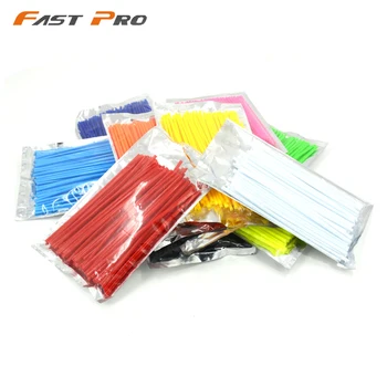 

72 Pcs Universal Motorcycle Wheel Spoked Guard Protector Wraps Rims Skin Trim Covers Pipe For Honda Kawasaki Dirt Bike Motocross