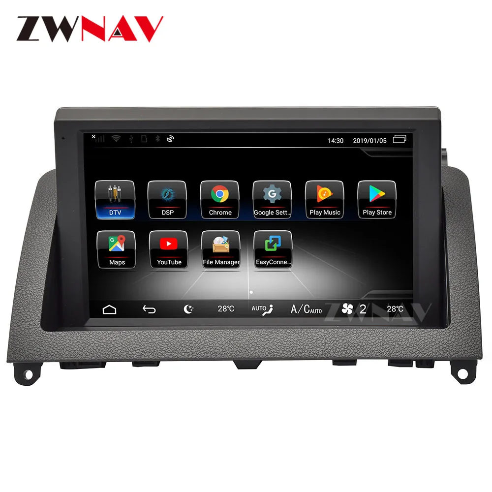 4+ 64 Android 9,0 автомобильный dvd-плеер gps навигация для Mercedes-Benz c-класс W204 2007-2011 Авто Радио Видео стерео BT головное устройство