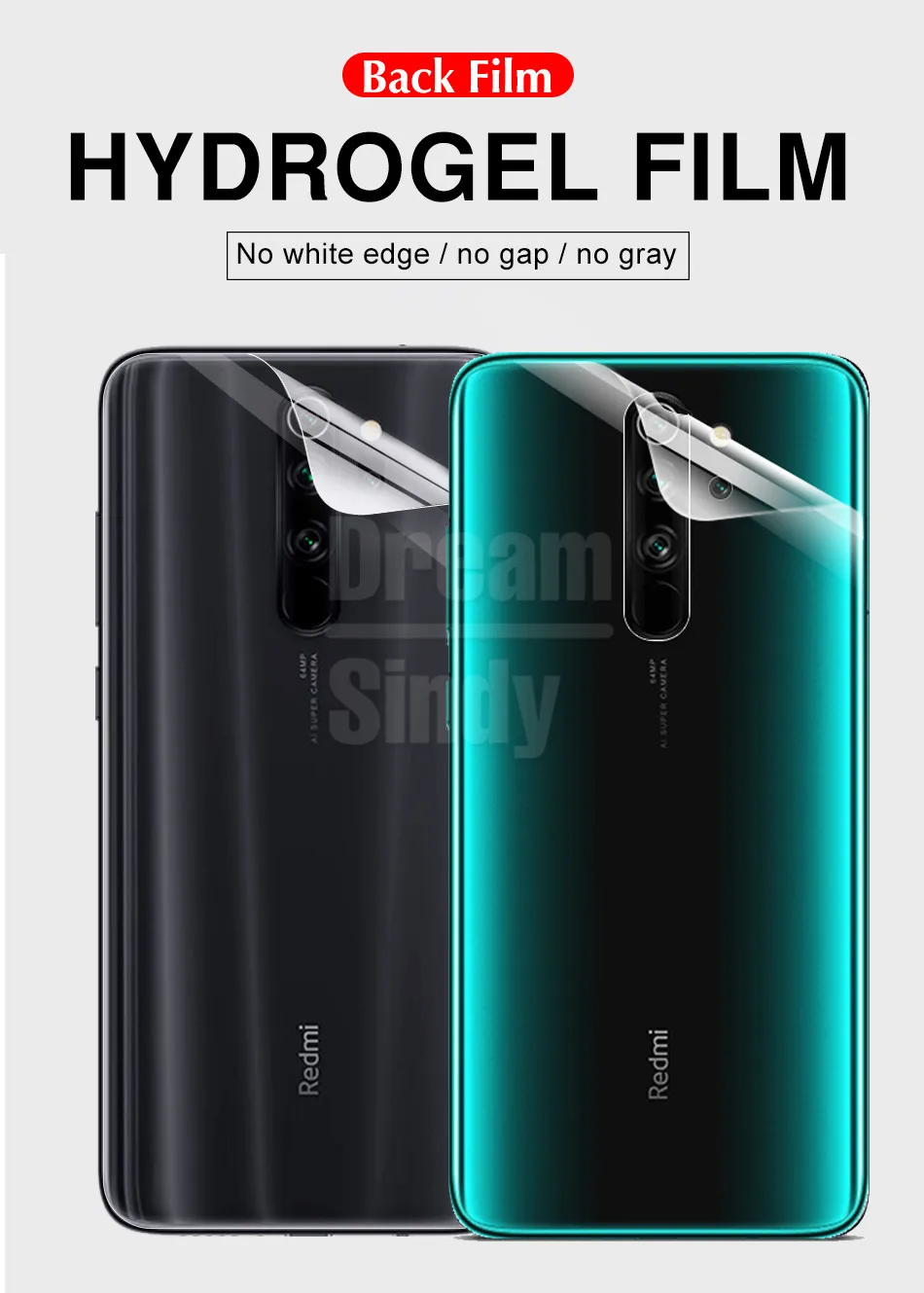 3-1 шт 100D задняя крышка мягкая Гидрогелевая пленка для Xiaomi Redmi K20 Note 8 Pro 7 4X полная защитная пленка задняя защитная пленка без стекла