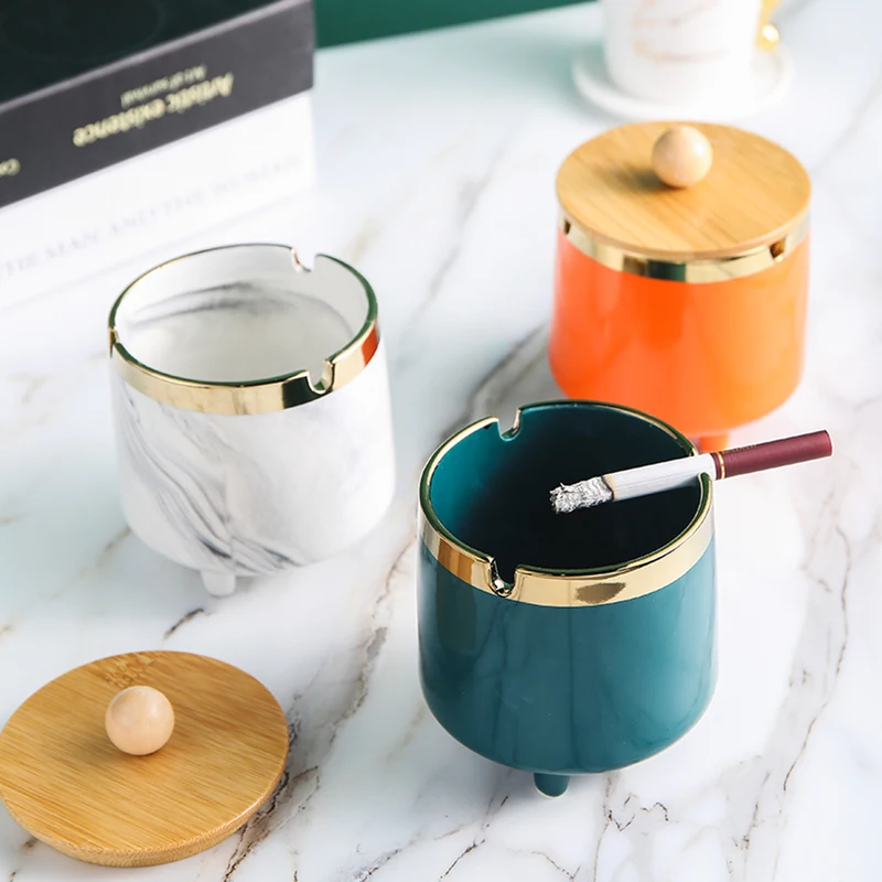 

Nordic cute Ceramic Ashtray outdoor Home Office Fashion Round Portable Cigarette Ash Tray Smoking Gift For Boyfriend Girlfriend