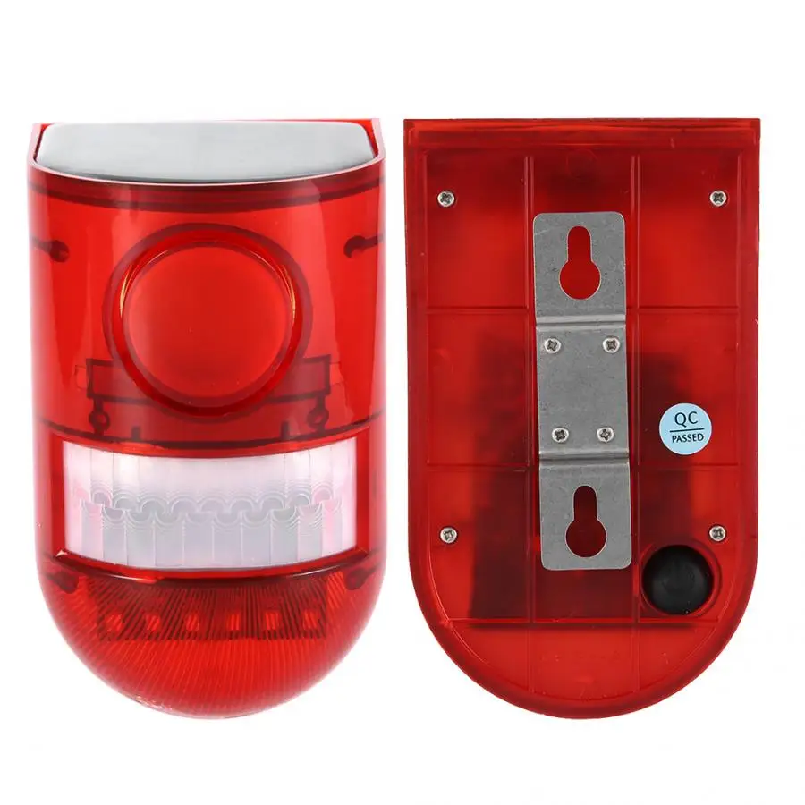 110db Solar Powered LED Alarm Light Waterproof And Motion Sensor Security Lamp For Farm Warehouse