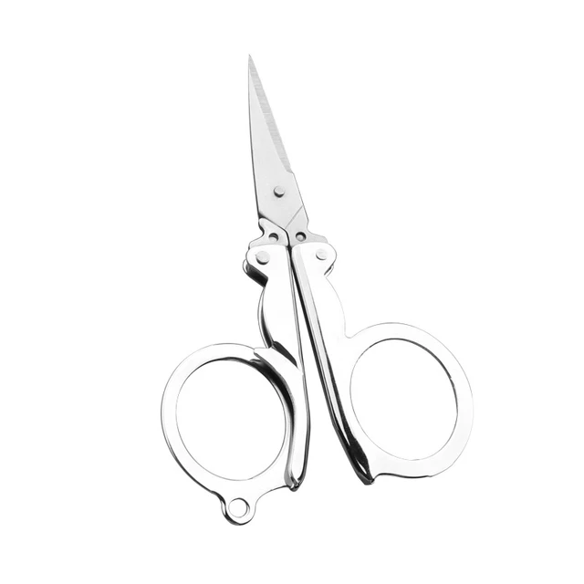  3 Pcs Folding Scissors,Portable Mini Travel Trip  Scissors,Safety Foldable Small Scissors,Crafting Scissors,Stainless Steel  Telescopic Cutter Used for Home Office,School, Camping : Arts, Crafts &  Sewing