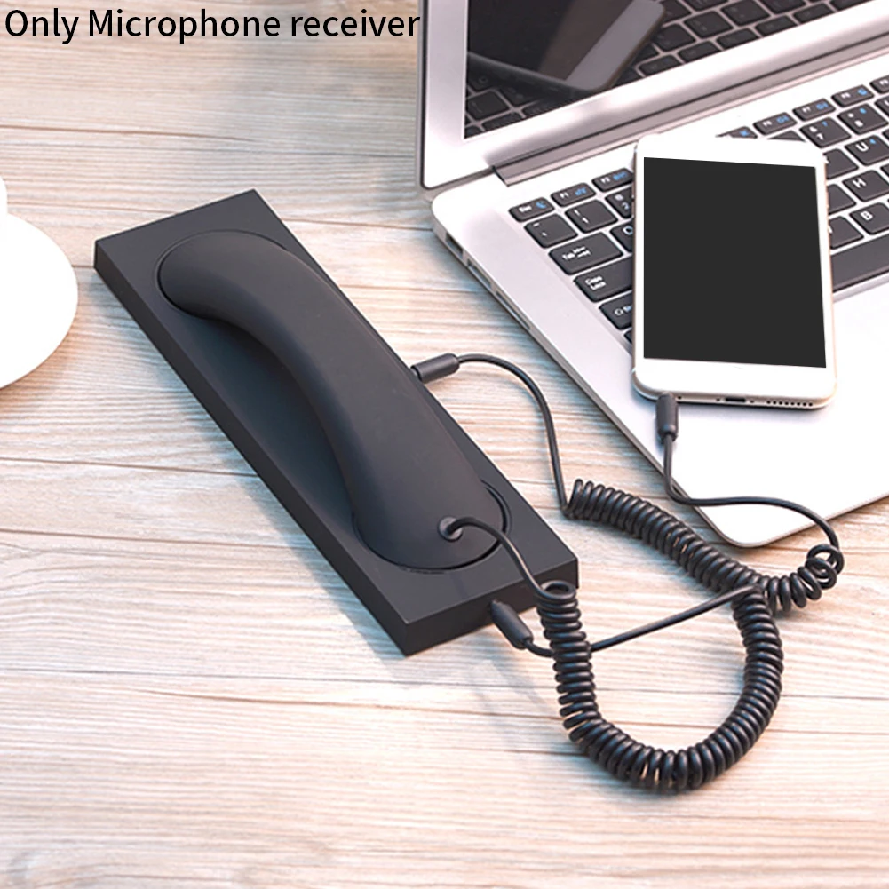 Mini Lightweight Noise Reduction 3.5mm Interface Portable Retro Home Earphone Universal Speaker Cell Phone Handset Microphone