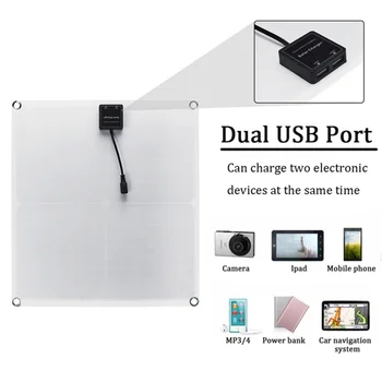 

1 Set 20W Crystal Silicon Solar Cell Panel Board Solar Battery Panel with 10A Solar Cell Panel Controller (Black)