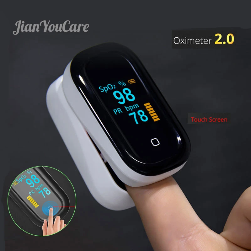 

Medical equipment Touch Screen Finger Pulse fingertip Oximeter Oled spo2 PR oxygen Saturometro Monitor Oximetro De Dedo oxymetre