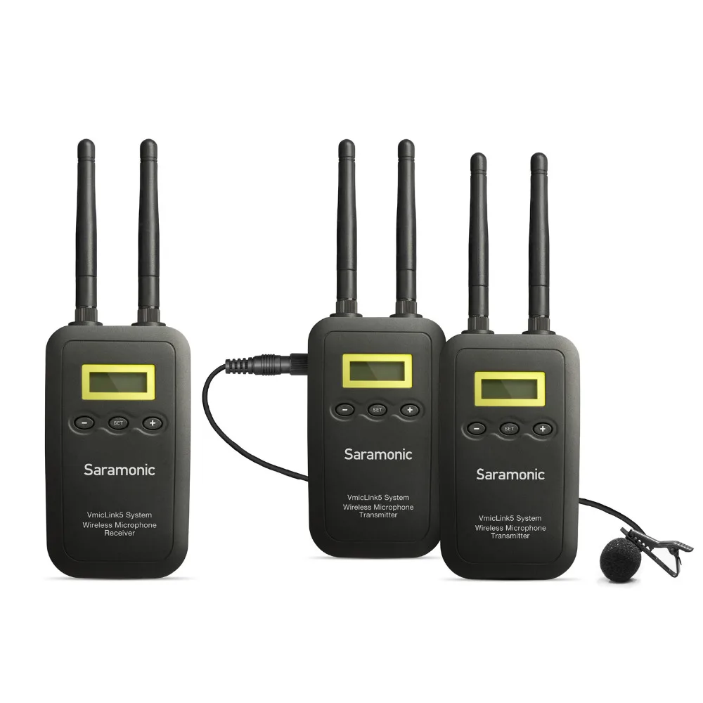 Профессиональный беспроводной петличный микрофон Saramonic Vmiclink5 2TX + RX 5 8G для