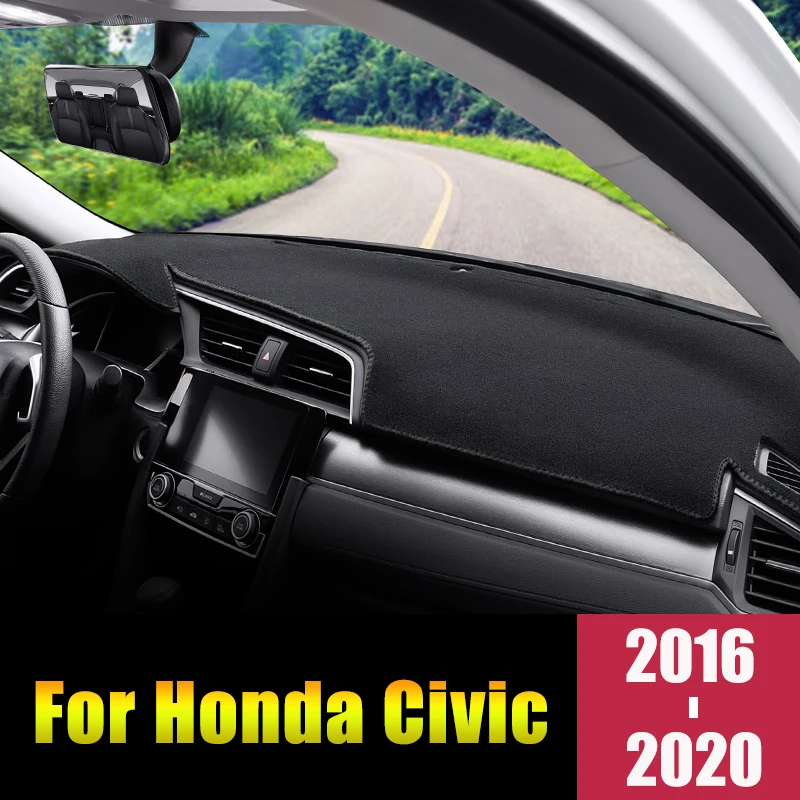 Для Honda Civic X 10th 2016 2017 2018 2019 2020 приборной панели автомобиля крышка коврики