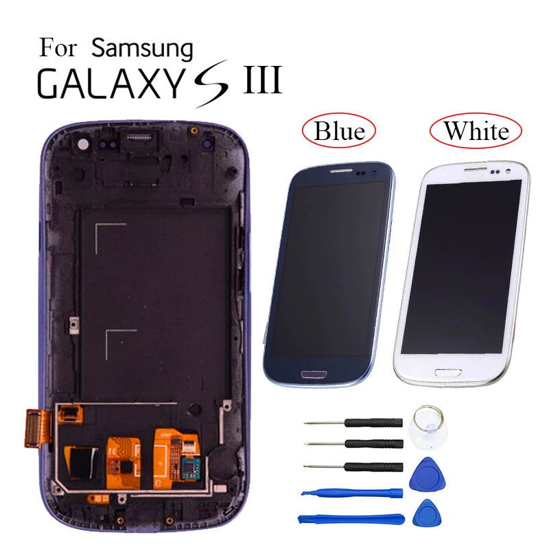 For Samsung Galaxy S3 LCD Display Touch Screen Digitizer Assembly With Frame i9300 i9300i i9308i | Мобильные телефоны и