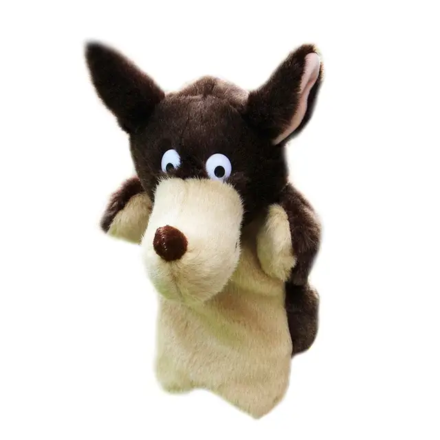 Children's Hand Puppet Toy Cute Animal Plush Soft Toy Wolf Shaped Story Play Game Doll Finger Toy Birthday Gift 2