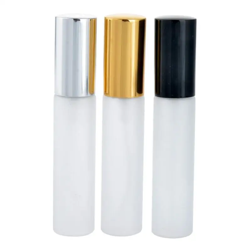 

10ML Frosted Glass Aluminum Perfume Spray Bottle Empty Refillable Perfume Container With Atomizer LX2968