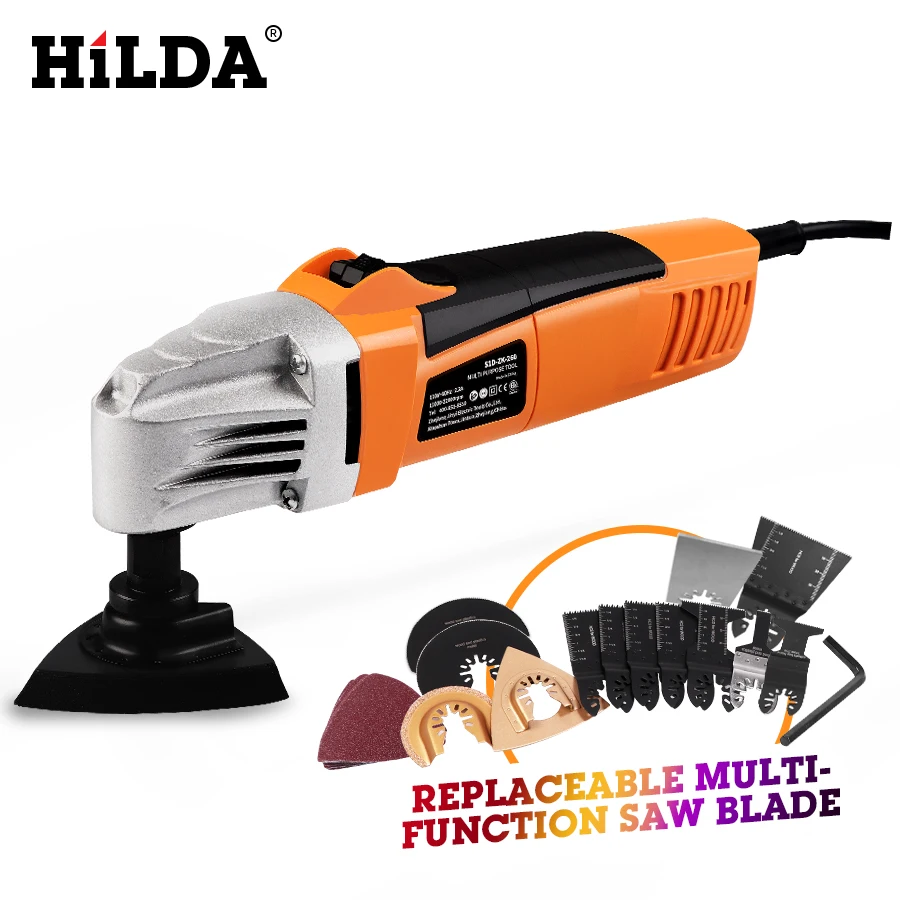 

HILDA Renovator Multi Tools Electric Multifunction Oscillating Tool Kit Multi-Tool Power Tool Electric Trimmer Saw Accessories