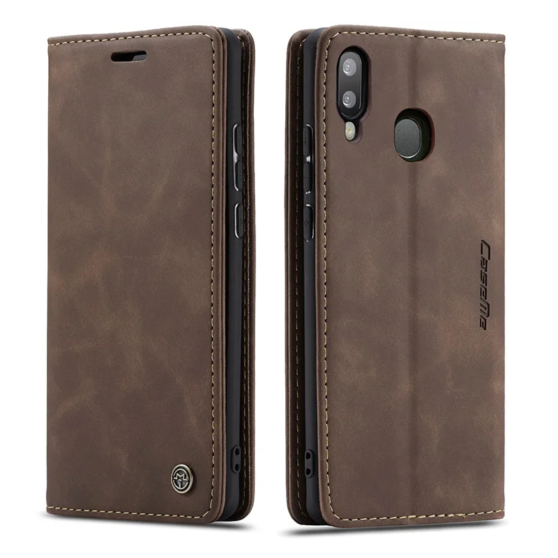 Кожаный чехол для Samsung Galaxy A40 A70s A20E магнитный чехол-книжка A20s A80 ударопрочный