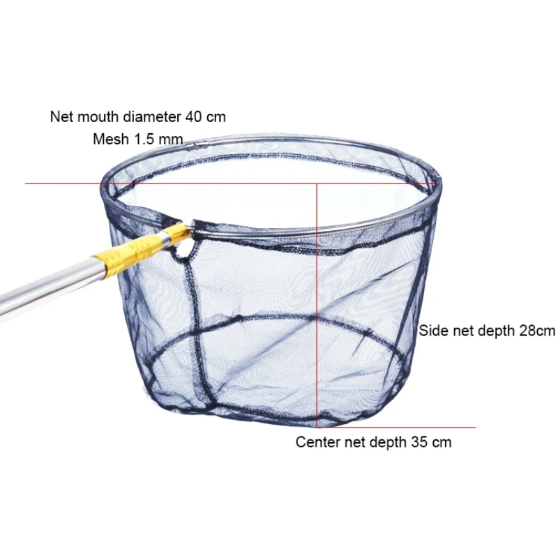 

Frame Fishing Folding Net Stainless Steel Brail Head Round Small Mesh Fishing Hand Landing Net Head Fishing Accessories Gear