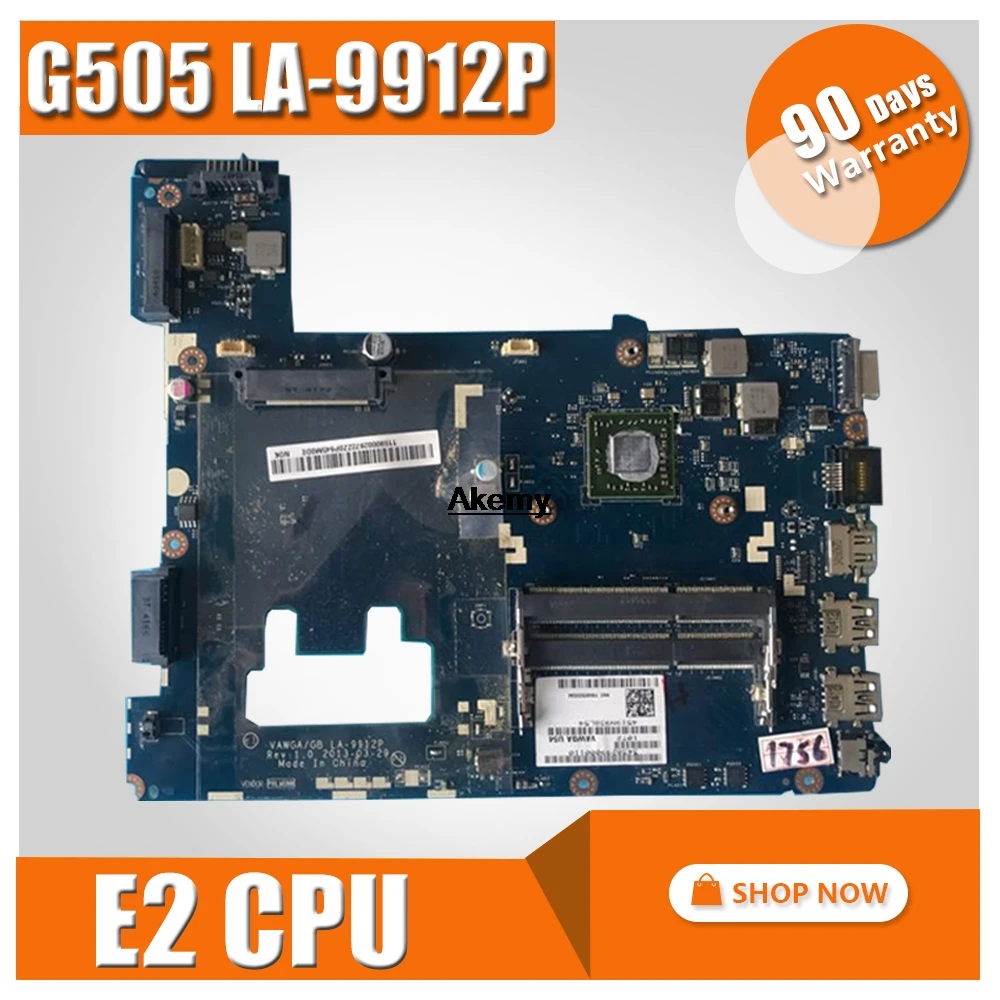 

LA-9912P G505 motherboard For Lenovo G505 LA-9912P Laptop motherboard ( For AMD E1 CPU ) motherboard Test OK