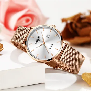 

Women Watches Casual Round Glass Mesh Band Fashion Quartz Wrist Watch Casual Simple Watches Reloj Mujer Montre Femme