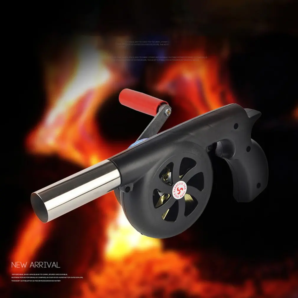 

Large Outdoor Hand-Cranked Combustion Blower Manual Barbecue Picnic Camping Fire-supporting Hairdryer Outdoor BBQ Cooking