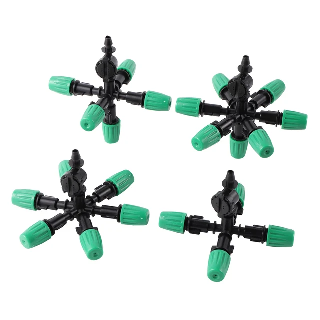 Zöld Porlasztási Ködös Fúvókák Készlet Csepegtetőgátló Csatlakozó Kerti Öntözés Sprinklerek Hűtő Páráspermetező - Image 5