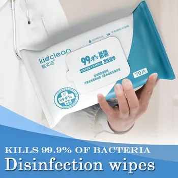 

Support Wholesale Dropshipping Antibacterial Wet Wipe Tissue Clean Hand Health Care 70 Wipes/Pack 20ML 22