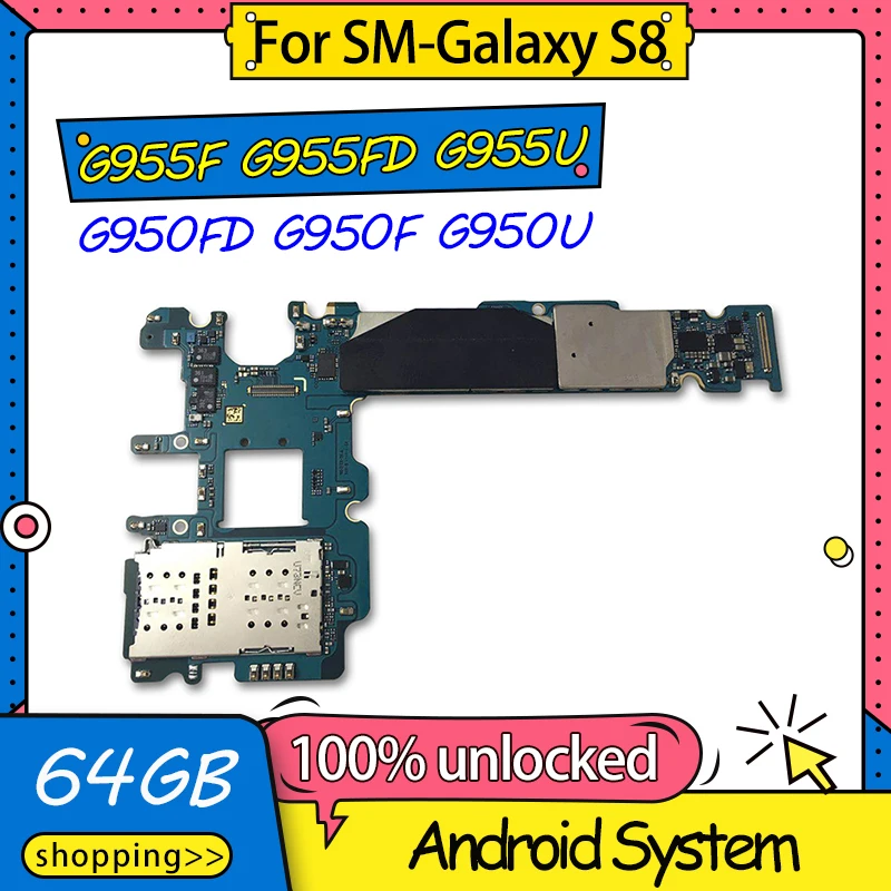 Материнская плата 64 ГБ для Samsung Galaxy S8 100% разблокированная материнская S8/S8 Plus G955F G955FD G955U G950FD G950F G950U логическая