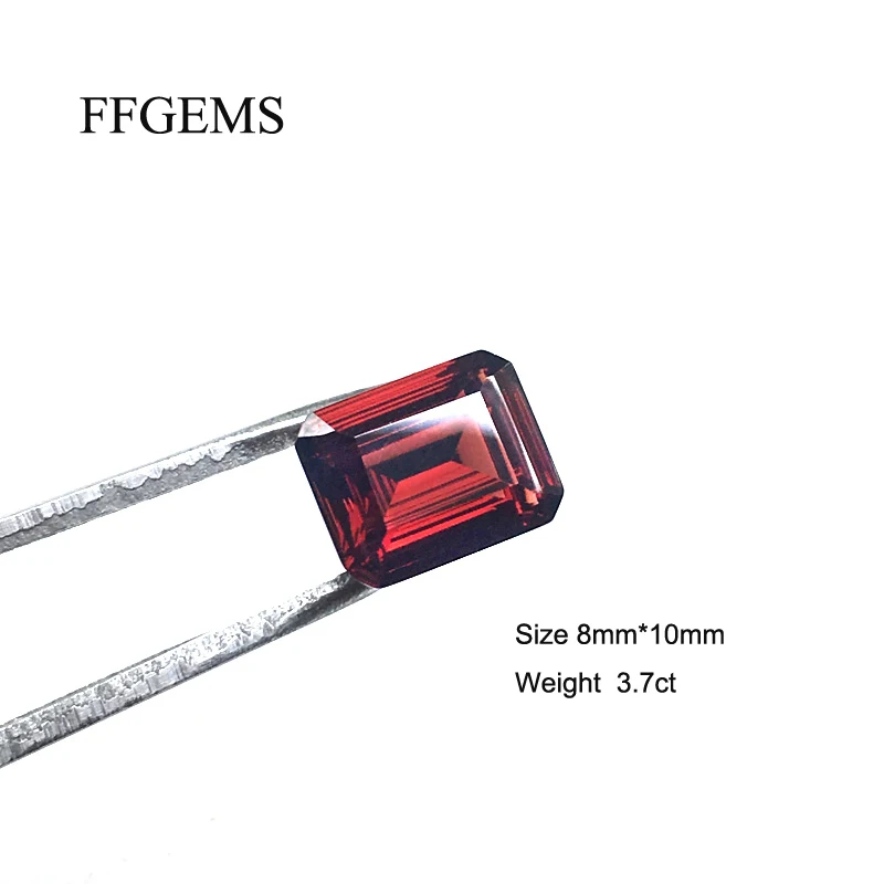 FFGems 100% натуральный гранат свободный камень восьмиугольник 8*10 мм 3.7ct AAAA класс