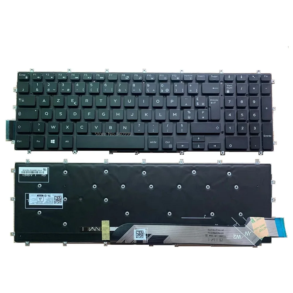 Azerty Francês Novo para Dell Gaming g3 153579 3590 3779 Inspiron g7 g5 155587 5590 7588 7790 7590 Luz Retroiluminado Teclado do Portátil