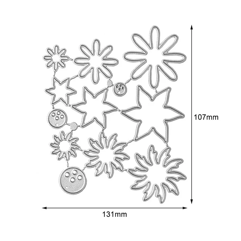 YaMinSanNiO звезда штампы цветок металлические Вырубные штампы новые для скрапбукинга карты делая трафареты с тиснением DieCut шаблон Ремесла