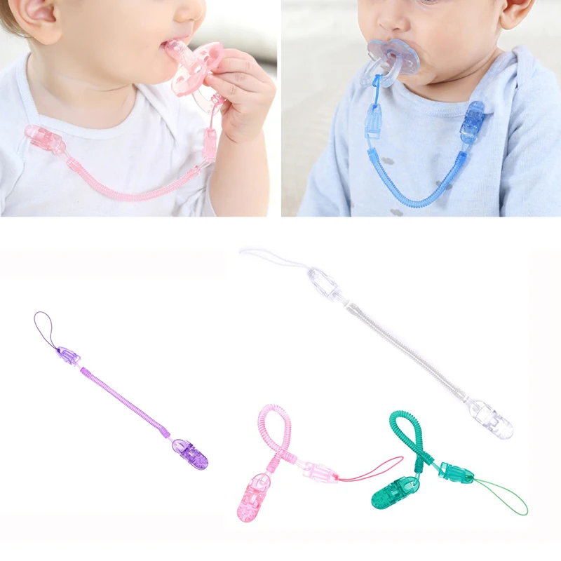 Baby Kids Chain Clip Holders Boy Girl Dummy Pacifier Soother Nipple Leash Strap 
